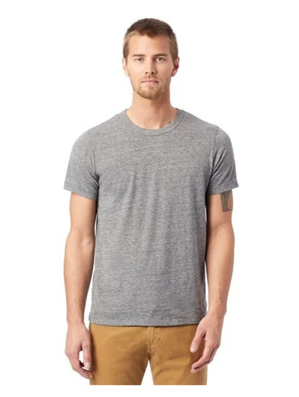 Alternative Apparel Men's Eco-Jersey Crew T-Shirt Grey Rare Retro Vintage XL GYM